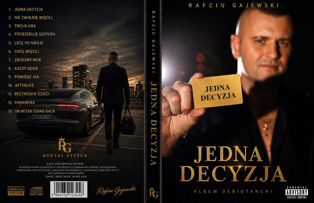 Okładka albumu „Jedna Decyzja” — Rafciu Gajewski